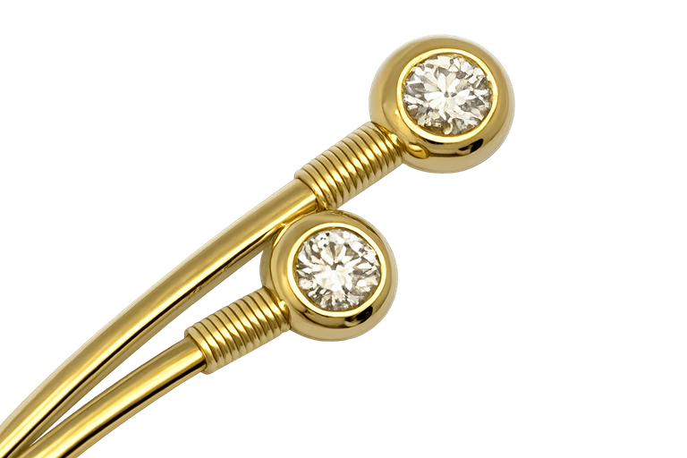 Broche met briljanten als voorbeeld van zetwerk