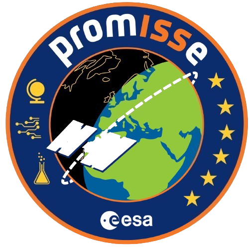Logo van de Europese PROMISS-missie aan boord van het ISS